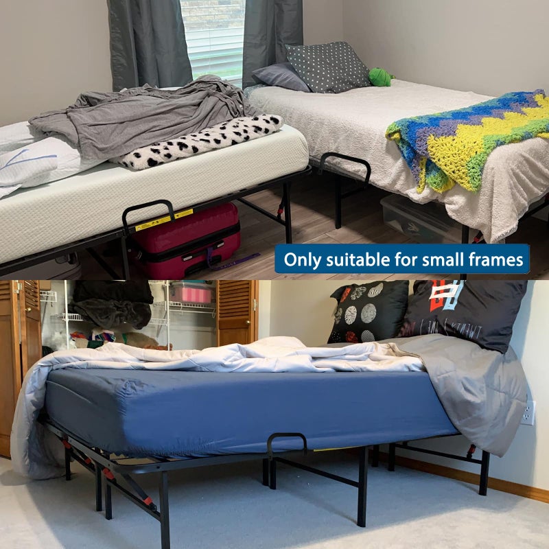 Benbuoo Anti Non Slip Mattress Retainer Bar Holder in Place Mattress Slide Stoppers Metal Bed Gripper to Prevent Sliding Footboard(Small-4pcs) - Image 3